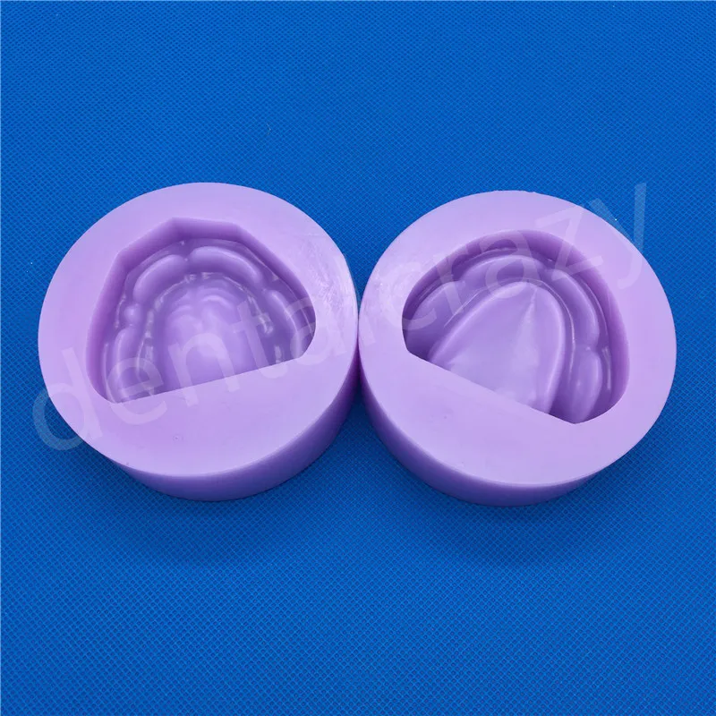Modelo de Gesso Molde de Base de Silício Dental Bloco Completo-roxo Suprimentos Edentulous Jaw 2 Pçs - Set 16 Cheap Modelo de Ensino Dental