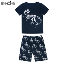 SMHONG/Летняя одежда для мальчиков г., модный детский комплект одежды, хлопковая футболка+ шорты для маленьких мальчиков, Roupas Infantis