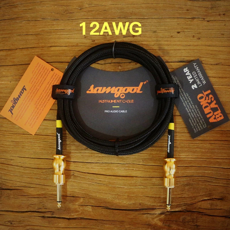 

Samgool+ EG series guitar cable professional grade noise reduction line 6.35 effect wood electric box piano audio cable 12awg