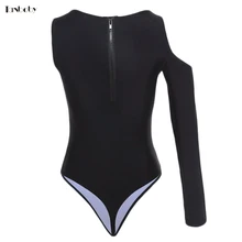 1 шт., одежда для плавания, купальные костюмы с длинными рукавами на одно плечо, черные купальные костюмы, боди с высоким вырезом, большие размеры, цельные купальные костюмы