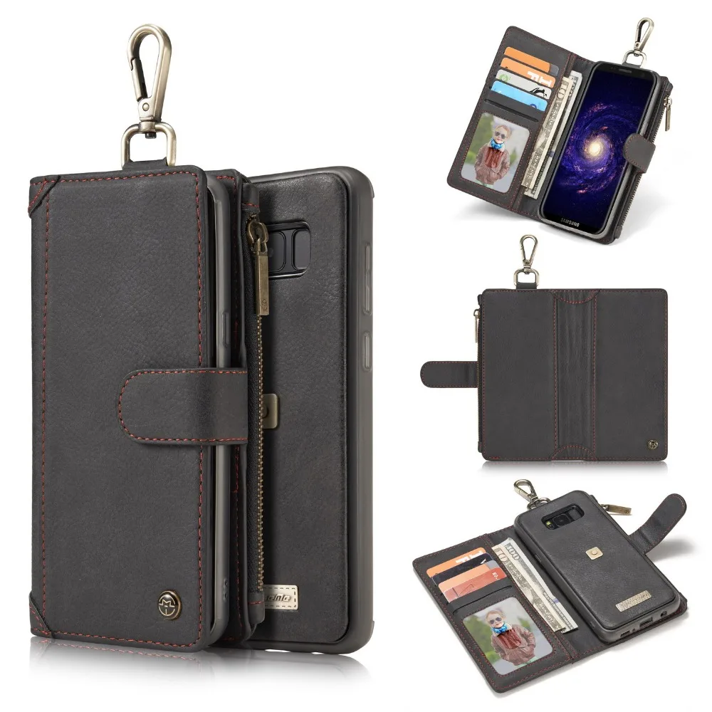 bilder für CaseMe Reißverschluss Multifunktions Brieftasche Ledertasche für Samsung Galaxy S8 Plus 2 in 1 Magnetic Ledertasche für S8 + tasche geldbörse bilder für CaseMe Reißverschluss Multifunktions Brieftasche Ledertasche für Samsung Galaxy S8 Plus 2 in 1 Magnetic Ledertasche für S8 + tasche geldbörse
