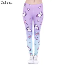 Zohra Brand New Fashion Women Leggings Unicorn And Sweets Printing leggins Fitness legging Sexy High waist