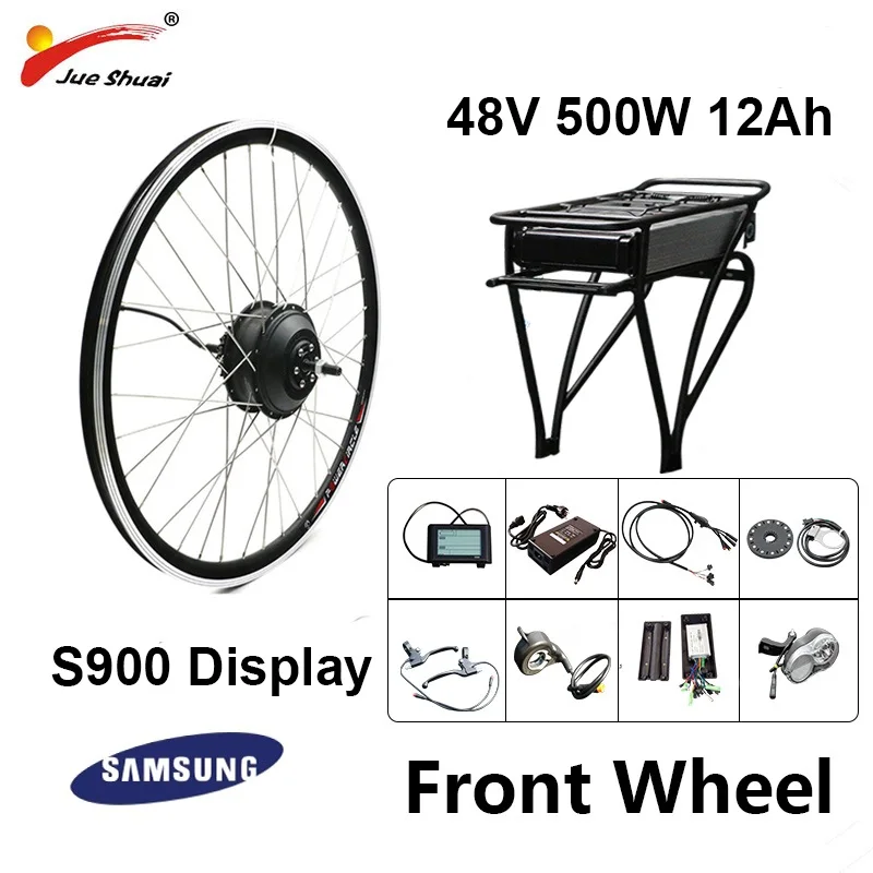 S900 12Ah SAMSUNG 48 в 500 Вт моторное колесо Электрический мотор для электровелосипеда Bicicleta для велосипеда бесщеточный мотор-концентратор комплект для переоборудования электрического велосипеда для электровелосипеда - Цвет: S900 12Ah SAMSUNG