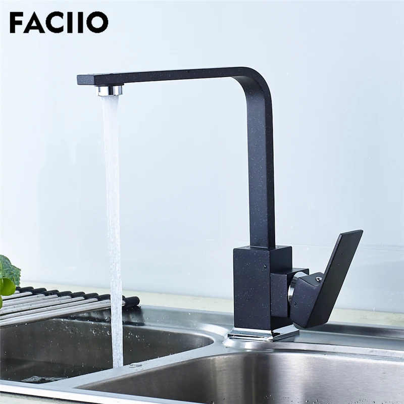FACIIO Adjustable Water Faucet Kitchen Mixer Blackened Color Basin Faucets Kitchen Sink Accessories Taps 360 Degree grifo cocina FACIIO Adjustable Water Faucet Kitchen Mixer Blackened Color Basin Faucets Kitchen Sink Accessories Taps 360 Degree grifo cocina