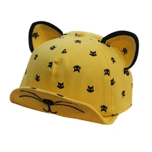 Summer Baby Boys Girls Hat Ears Beard Stars Cat Print Hat Newborns Cap Kids Baseball Hats
