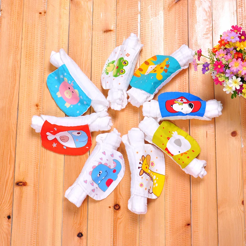 4 Pieces Newborn Baby Bibs Soft Infant Baby Absorb Dry Sweat Wipe Back Stuff Cotton Feeding Wicking Perspiration Cartoon Towel