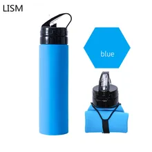 LISM Многофункциональный силиконовый складной сосуд для альпинизма на открытом воздухе для кемпинга, путешествий Складная бутылка для воды спортивная чашка для бега