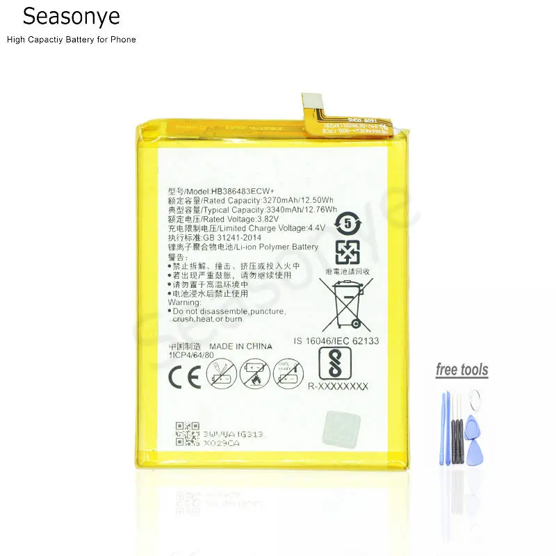Батарея для замены телефона Seasonye HB386483ECW + 3270 мАч инструменты Huawei honor 6X G9 Plus G9Plus Maimang