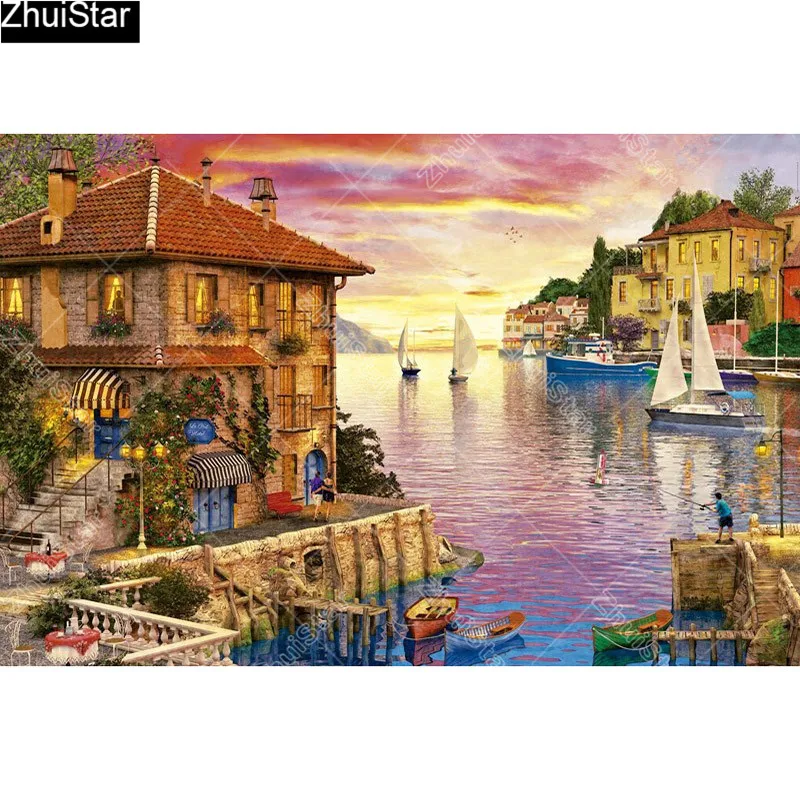 

Full Square/5D DIY Diamond Painting "Seascape" Embroidery Cross Stitch Mosaic Home Decor Gift CJ9
