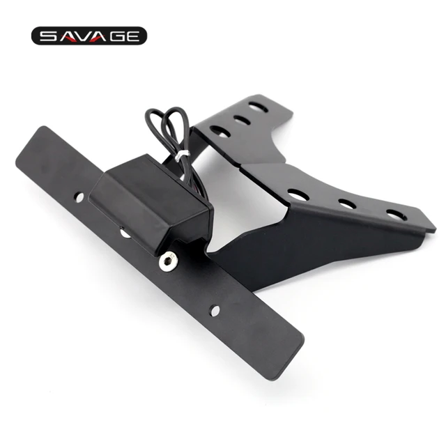 Registration License Plate Holder Bracket LED Tail Light For SUZUKI GSX
