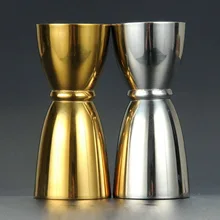 Из нержавеющей стали с зеркальной поверхностью высокое количество Вино Измерьте Кубка Бар Металл Средний Jananese бар мера диспенсер