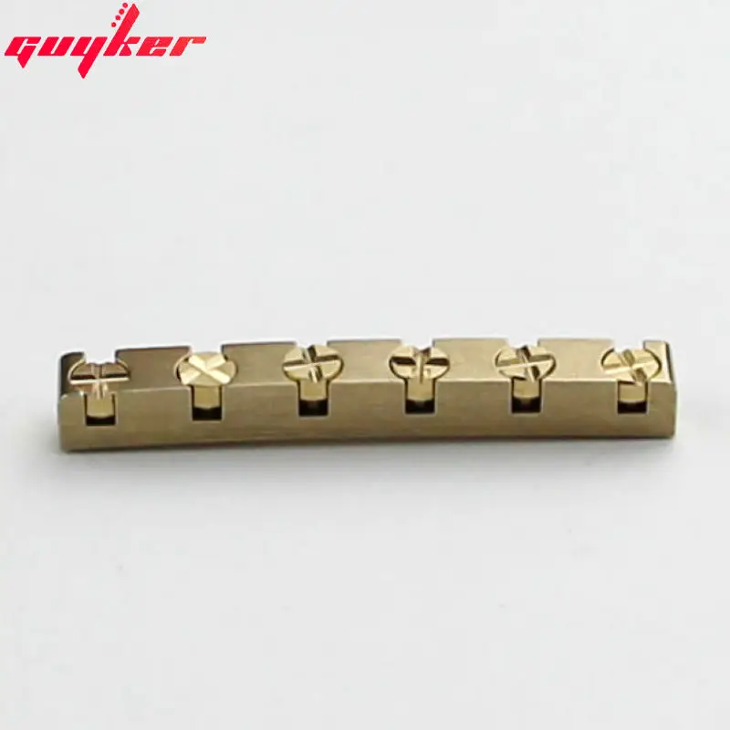 

Guyker 42mm Guitar Nut - Height Curved Adjustable Bell Brass Nuts Replacement fo ST TL style Electric Guitar