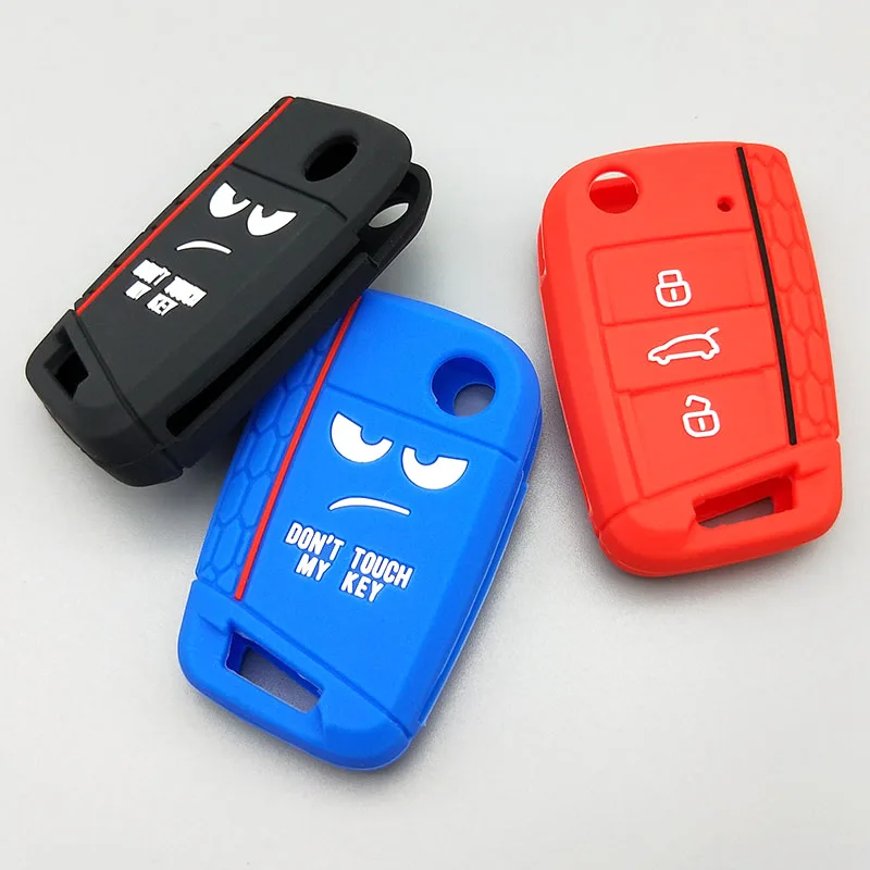 For Volkswagen Polo Golf 7 Tiguan for Skoda Octavia Karoq for SEAT Ateca Leon Ibiza New design car key Silicone cover case