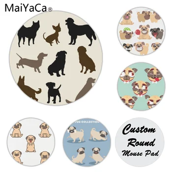

MaiYaCa New Arrivals Cute pug mouse pad gamer play mats Size for 200x200x2mm and 220x220x2mm Small Mousepad