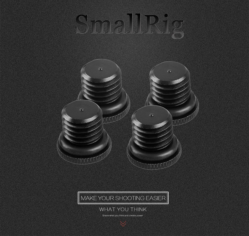 SmallRig M12 Rod End Protective Cap Stopper Screw for 15mm Rod Support Dslr Rig Rail Clamp (4pcs Pack) - 1617