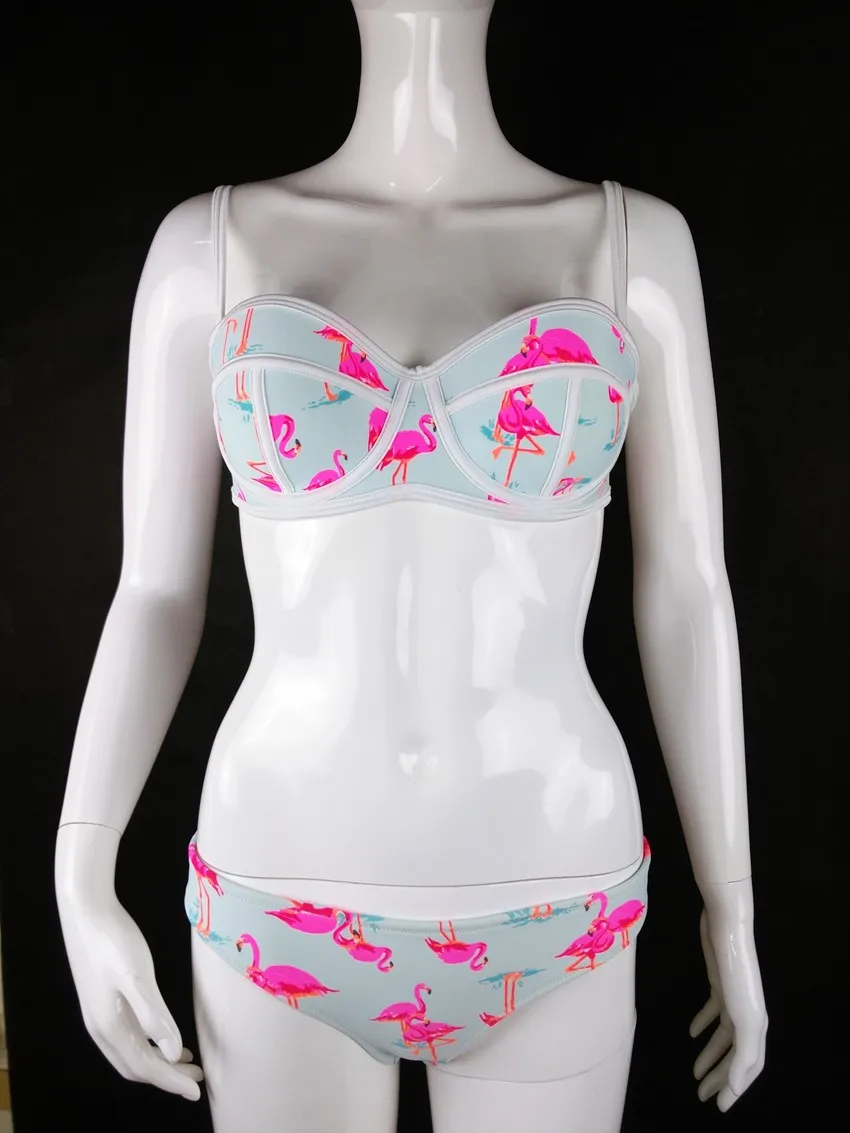 Flamingo & Other Patterns Neoprene 2 Piece Bikini - 6 Variations 18