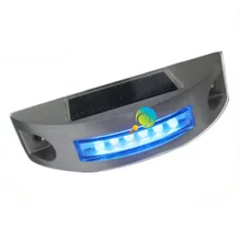IP68 полукруглый дорожный светоотражатель, синий светодиодный мигающий светильник на солнечной энергии, алюминиевый дорожный маркер