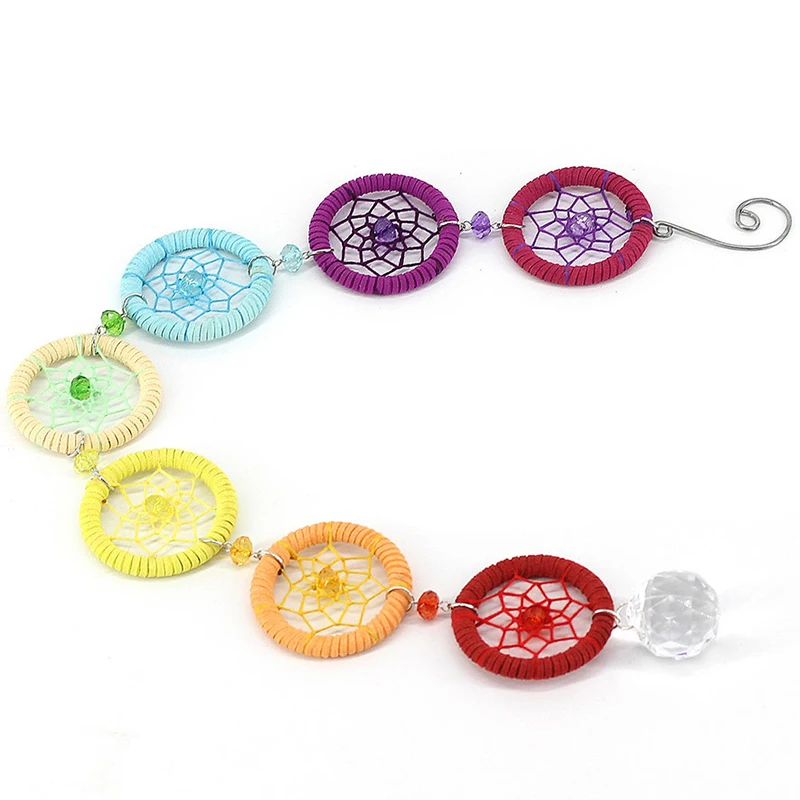 Rainbow Chakra Muladhar Dream Catcher Correct Color with Chakra Wall Hanging Decor Nautical Home Decor Dreamcatcher