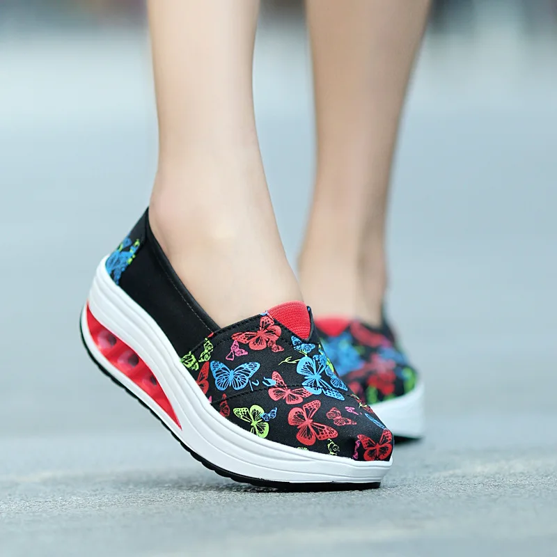 Main Secoué pu Pour En Chaussures Air Femme Noir Respirant Ciel Plein De Femmes À La Marche xshCBtrQd
