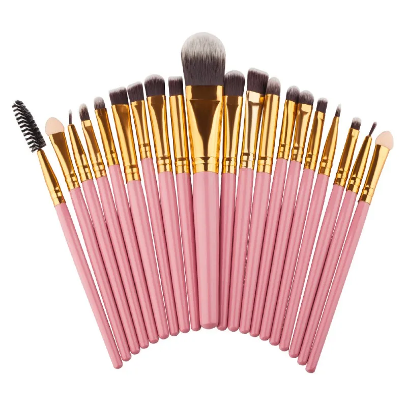 

3 Colors Professional 20 pcs Make-up Toiletry Kit Wool Make Up Brush Set de maquiagem Makeup Brush Set Tools