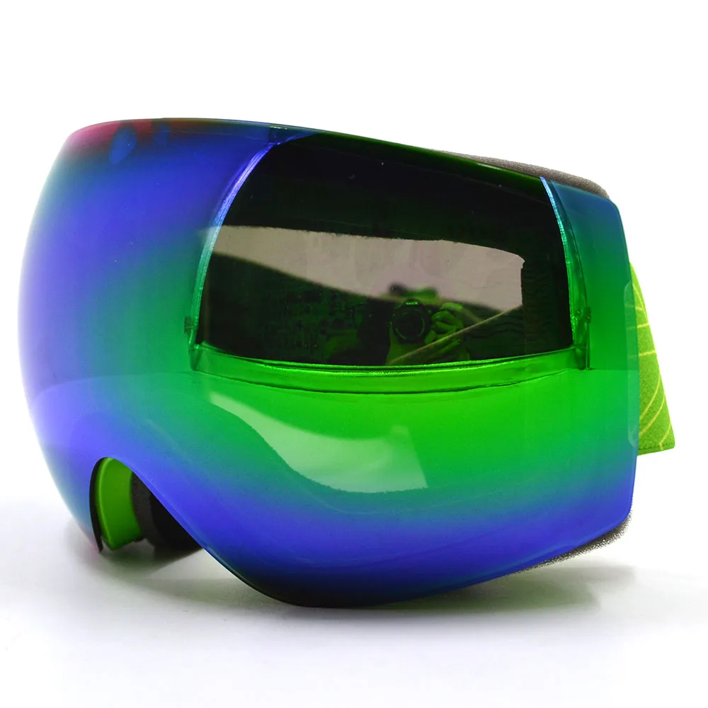 MG-018A, модные очки для мотокросса, очки для сноубординга, защита от УФ-лучей, мульти двойной противотуманный объектив, лыжные очки - Цвет: Зеленый