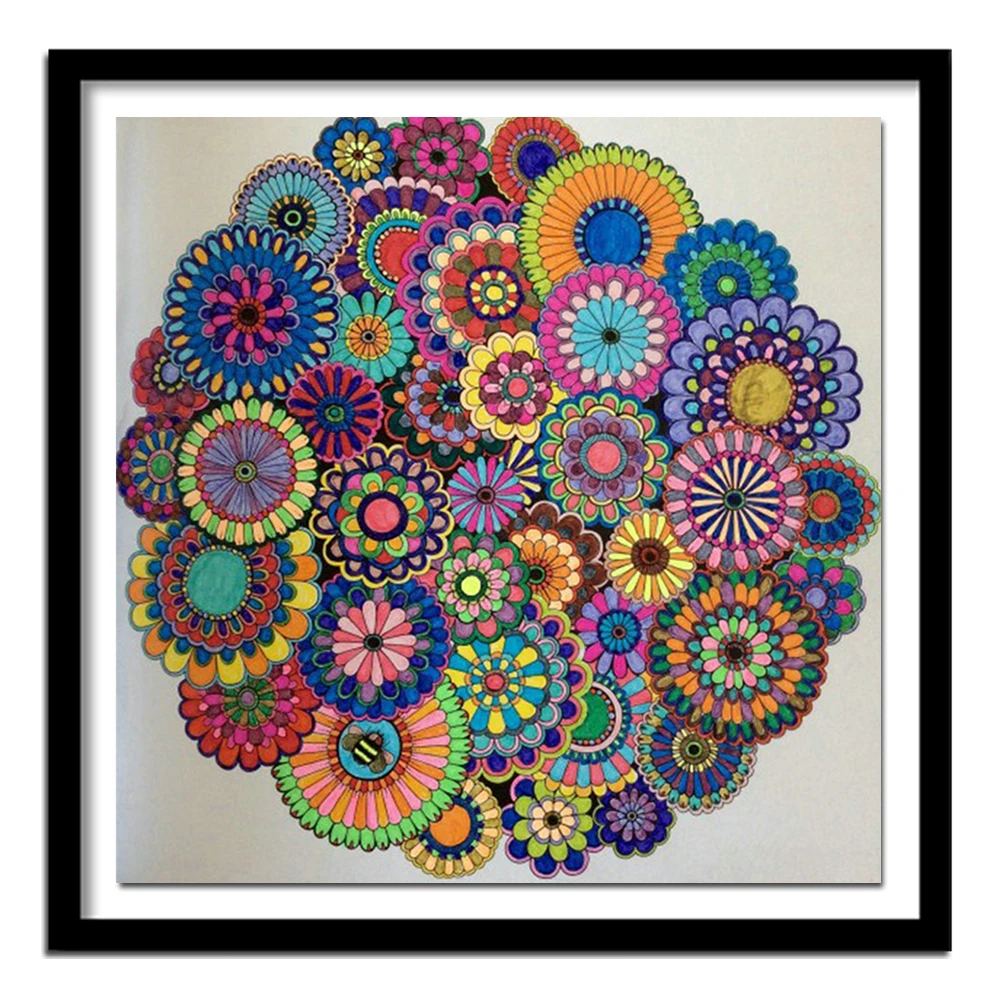 Diamond Embroidery Flowers Mandala Abstract Diy Painting Pattern Rhinestones Sale Needlework RF779 | Дом и сад