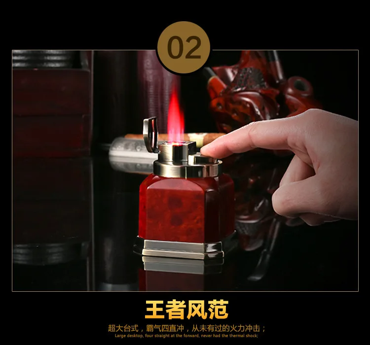 Высококачественная настольная сигарная зажигалка, фонарь, турбо зажигалка, струйная Бутановая газовая зажигалка 1300 C 4, ветрозащитная зажигалка