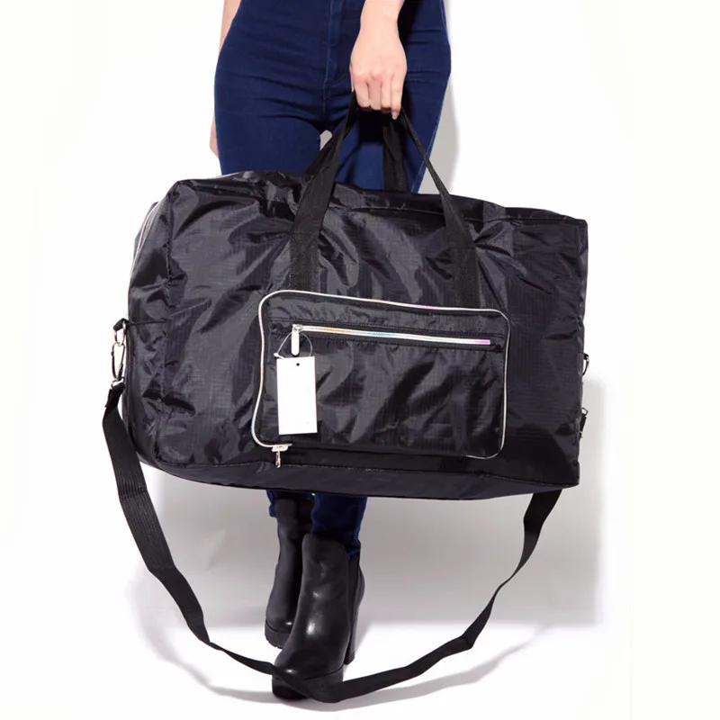 Топ Новинка года черный водостойкий Оксфорд складная сумка автомобиль Duffle для женщин Дорожные сумки Организатор bolsa Malas De Viagem TRA013