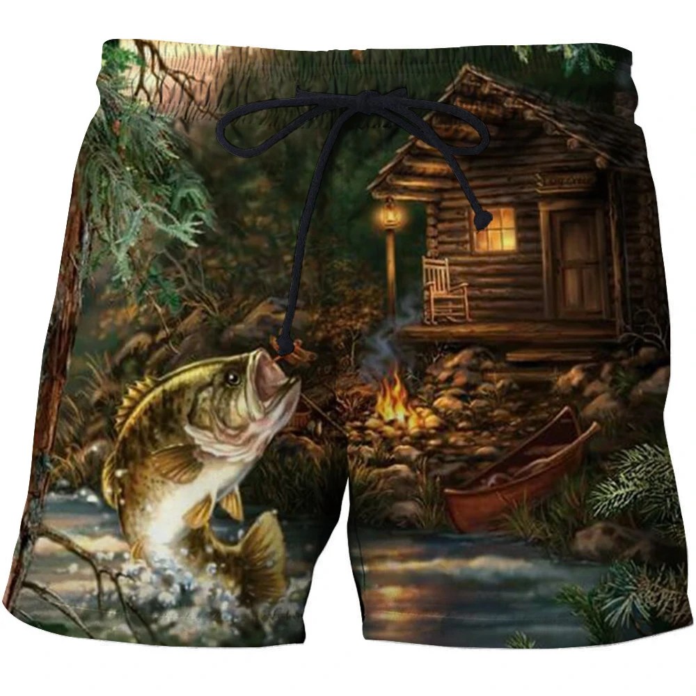 Private custom Beach pants Quick Dry Running Swimwear 3D Fish Printed Shorts Bermuda Swim Funny Sports dropshipping |