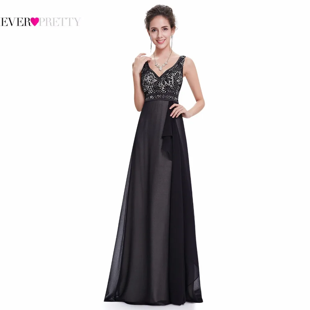 [Clearance Sale] Ever Pretty Evening Dresses HE08720BK Women Elegant V