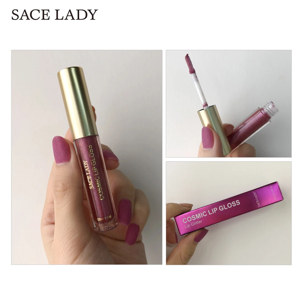 SACE LADY сверкающий блеск для губ макияж жидкая помада ТИНТ Космический Увлажняющий