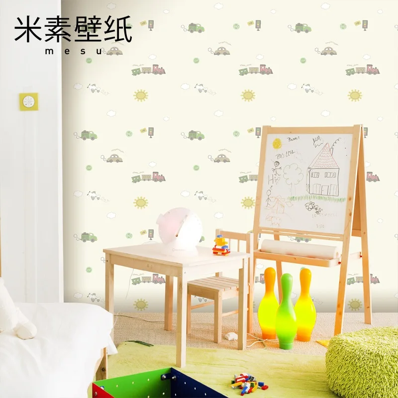 

2017 Sale Photo Wallpaper Papier Peint Papel Pintado Rice Element Children's Bedroom Boy Warm Non-woven Cartoon Girl Lovely Car