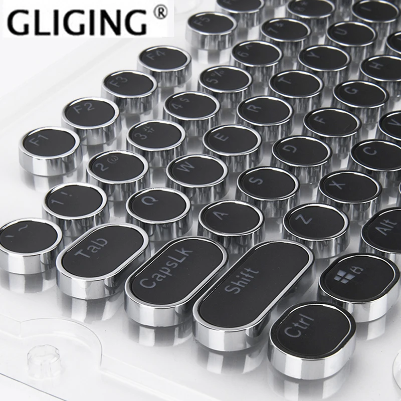 

Steam Round Plating Punk Key Cap real mechanical game keyboard keycap retro light personalized keycaps for cherry MX