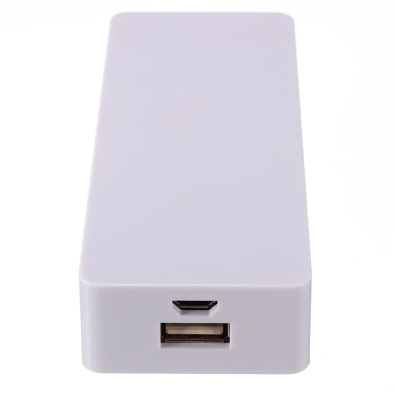 White Mini USB 2 x 18650 Battery Power Bank DIY Charger Box for iPhone Mobile Phone