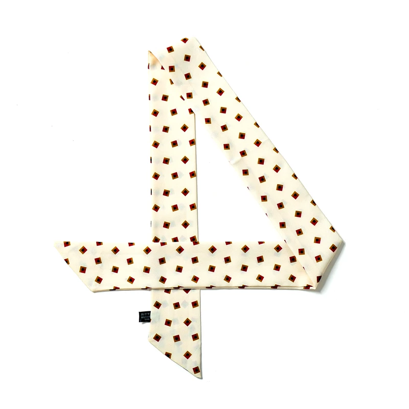Роскошный брендовый дизайнерский маленький шелковый шарф женская сумка обтягивающие шарфы узкий длинный пояс с украшением на голову модный галстук Новинка - Цвет: LJ15-91