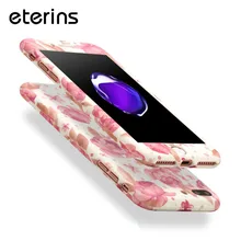 Eterins задняя крышка передняя дело полная защита мобильного телефона для iphone 6S Чехол чехол Цветок для iPhone 6 plus Матовая поверхность