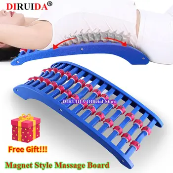 

New Upgrade Back Massage Magnet with Roller Spine Pain Relief Lumbar Traction Stretching Device Waist Spine Relax Back Massage