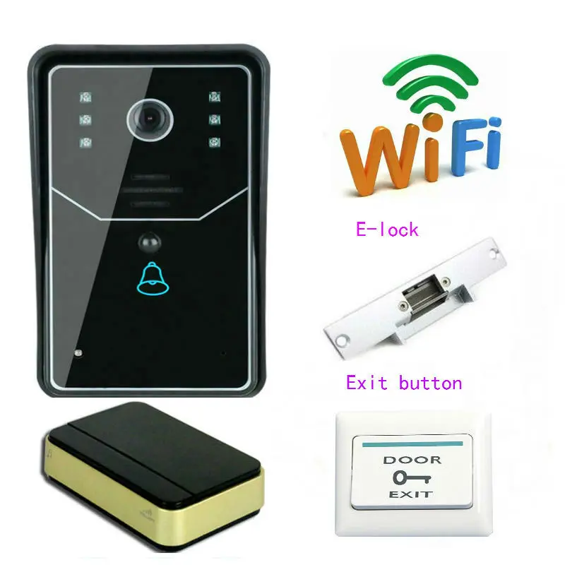 Freeship WiFi Doorbell With font b Camera b font HD IR Monitor Alarm Intelligent Video Intercom