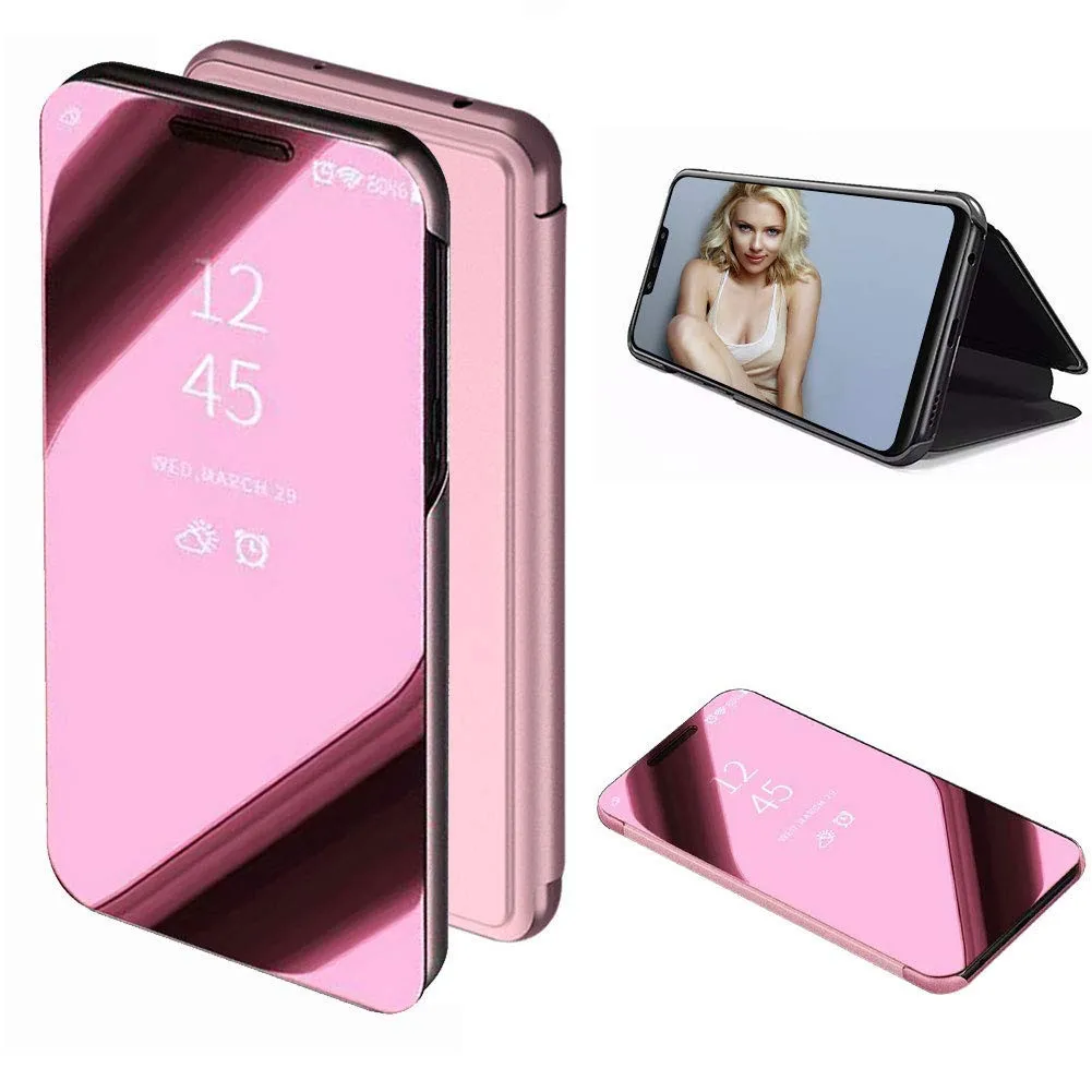Чехол для мобильного телефона, однотонный зеркальный чехол для сна с откидной крышкой, кожаный чехол для HUAWEI MATE 20 Lite, 6,3 дюймов, чехол для