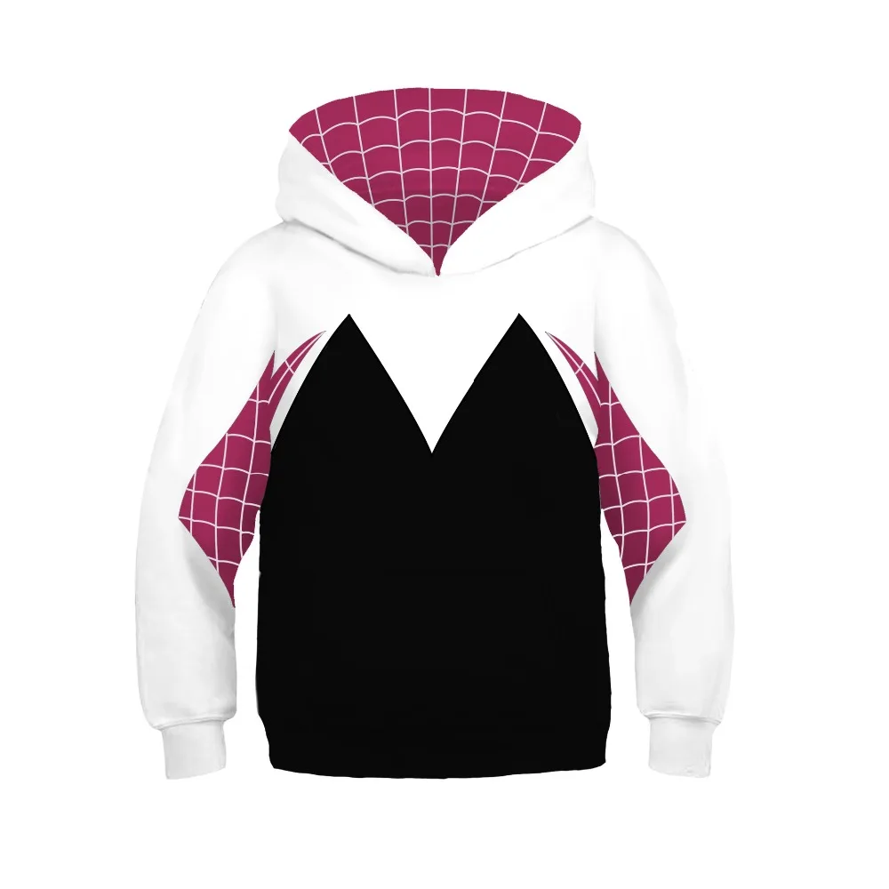 

Kids Boys Girls 3D Printed Hooded Naruto Hoodies Spider-man Gwen Cosplay Sweatshirts Iron Spider man Pullover Costumes Children