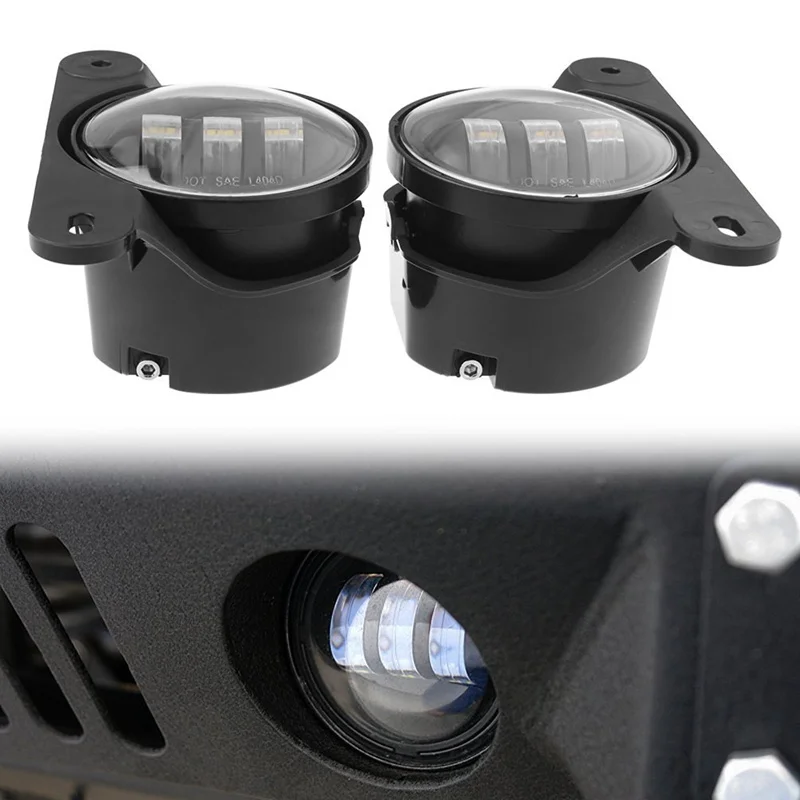 

For Jeep Wrangler Upgraded LED Fog Lights Tenth Anniversary Front Bumper Fog Light the Iron Bars Dedicated Front Fog Lamp 4 inch