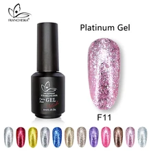 Лак для ногтей Francheska, Платиновый гель лак, nagels spulletjes oje vernis, Полупостоянный УФ-бриллиант, отмачиваемый Гель-лак для ногтей unha(China)