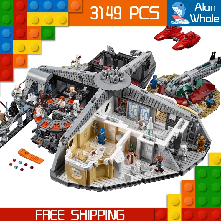 

3149pcs Space Wars Betrayal at Cloud City Slave I Twin-Pod Cloud Car 05151 Figure Building Blocks Toy Compatible With Lago