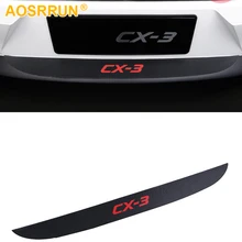 PU leather Carbon fiber Stying After guard Rear Bumper Trunk Guard Plate For Mazda CX 3