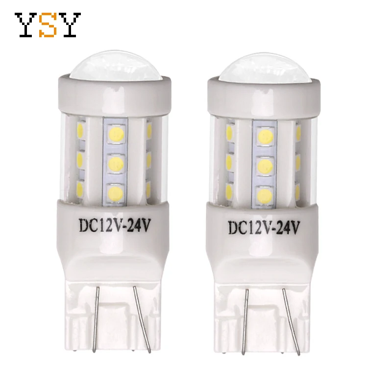 

YSY 2pcs T20 W21W 7440 LED Bulb 18SMD 3030 Chip Car LED Back-Up Reverse Turn Signal DRL Light Bulbs White Amber