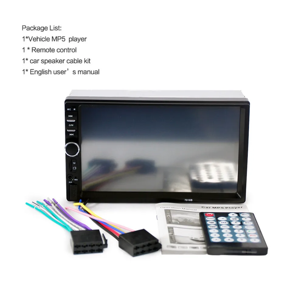 

7 Inch 7018B Car Video Player Bluetooth Audio In Touch Screen Car Radio Stereo Car MP3/MP4/MP5 Player USB Support for SD/MMC