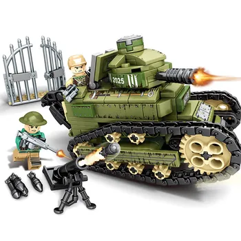 

368pcs Steel Empire Renault FT-17 Tank Building Blocks For Children Toys Compatible Military Series Bricks Toy Gifts