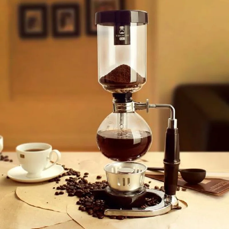 

Feic 1pc 3cups capacity Syphone coffee pot Classical type coffee maker pot with black handle for barista