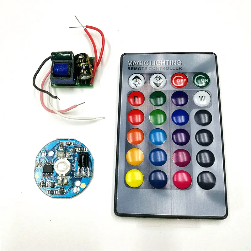 

GU10 E27 DIY 3W RGB Light Inside Led Driver with Remote Controller X10
