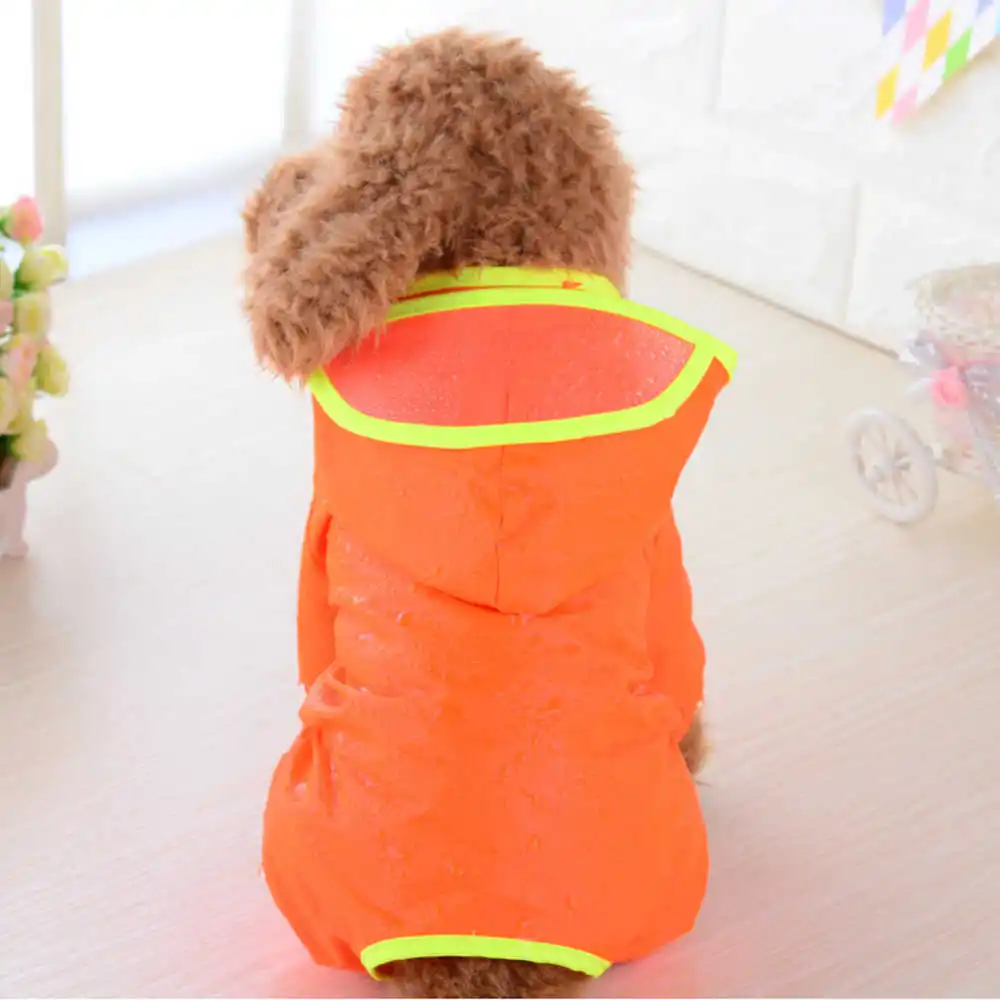 Синий/оранжевый водостойкая собака плащ одежда пончо дождь зонтик пальто Костюмы Верхняя одежда домашних животных - Цвет: Оранжевый